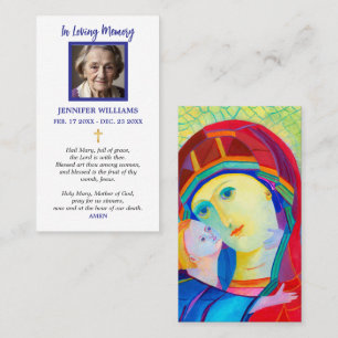 Cartes de prière Art moderne de la Madone Icône Vi