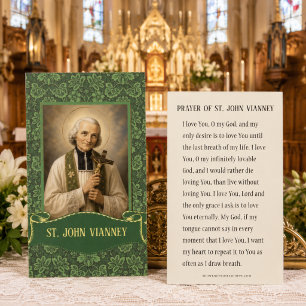 Cartes de prière catholiques St. John Vianney   Tr
