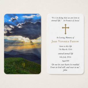 Cartes de prière   Ciel céleste