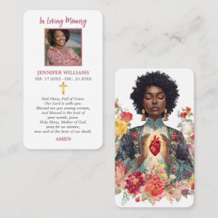 Cartes de prière Cœur Immaculé de Marie moderne