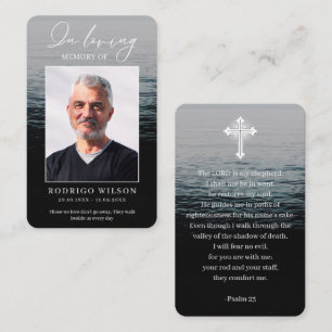 Cartes de prière de deuil en mémoire de l'océan av