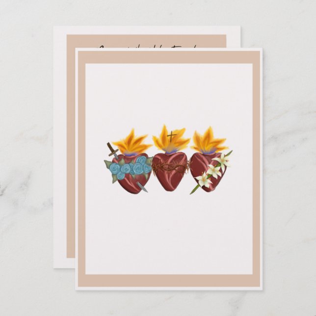 Cartes de prière de la Sainte Famille - 10 pack (Devant / Derrière)