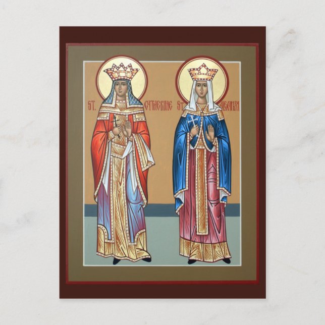 Cartes de prière des Sts. Catherine et Alexandra (Devant)