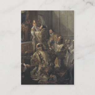 Cartes de prière d'oblation de la messe catholique