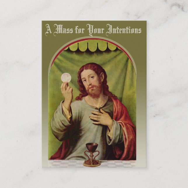 Cartes de prière d'offrande de messe catholique (Devant)