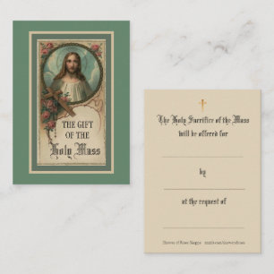 Cartes de prière d'offrande de messe de Jésus du S