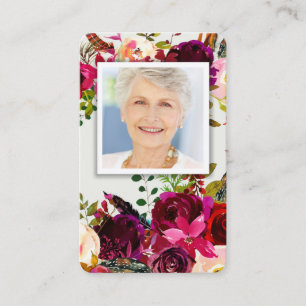 Cartes de prière  Floral Bordo Deluxe