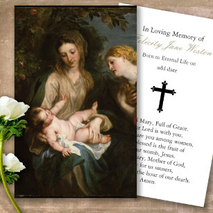 Cartes de prière   Madonna & Child & St Catherine