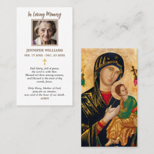 Cartes de prière Notre-Dame du Perpétuel Secours I