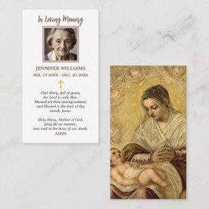 Cartes de prière Notre-Dame Vierge Maria et Enfant