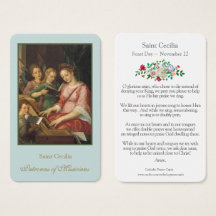 Cartes de prière | St. Cecilia 1