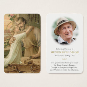 Cartes de prière   St Joseph Le Travailleur