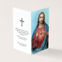 Cartes de prières catholiques | Coeur le plus aima