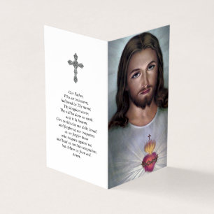 Cartes de prières catholiques Dévotion Sacré-Coe