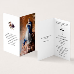 Cartes de prières catholiques   Immaculée Concepti