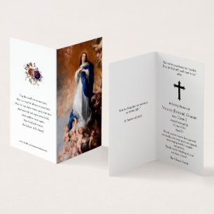 Cartes de prières catholiques   Immaculée Concepti