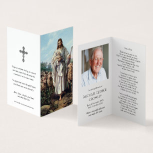 Cartes de prières catholiques   Jésus Bon Pasteur 