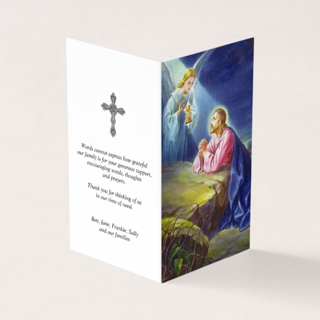 Cartes de prières catholiques | Jésus Christ prier (Extérieur)
