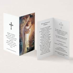 Cartes de prières catholiques   Jésus Knocking 1