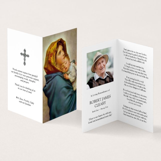 Cartes de prières catholiques | Madonnina (Intérieur et extérieur)