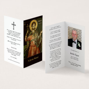 Cartes de prières catholiques Martyr de St Justi