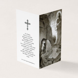 Cartes de prières catholiques   Mary & Jesus Tomb 