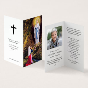 Cartes de prières catholiques   Notre Dame Lourdes