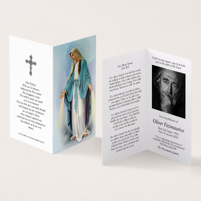 Cartes de prières catholiques | Radiant Mary (Inside and Outside)