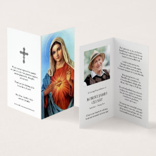 Cartes de prières catholiques   Sacré Coeur Marie