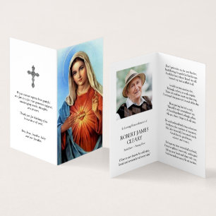 Cartes de prières catholiques   Sacré Coeur Marie