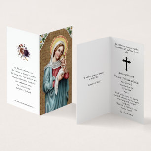 Cartes de prières catholiques   Sainte Vierge