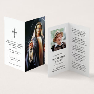 Cartes de prières catholiques   Tenir le coeur sac