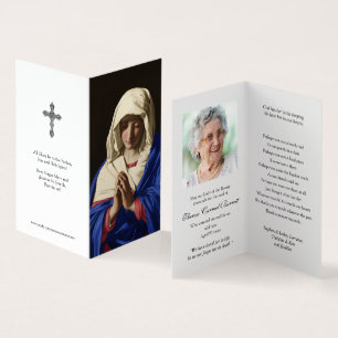 Cartes de prières catholiques   Vierge dans la pri