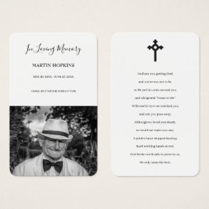 Cartes de prières commémoratives