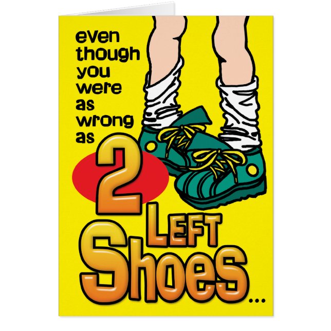 Cartes de prison - 2 chaussures gauches (Devant)