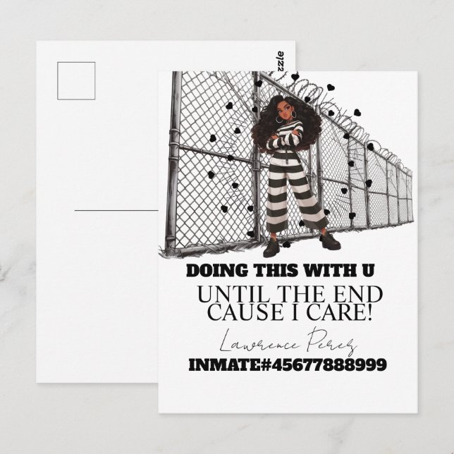 Cartes de prison à longue distance en prison (Devant / Derrière)