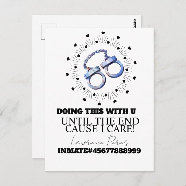 Cartes de prison Distance Effectuer une peine Meno (Devant / Derrière)