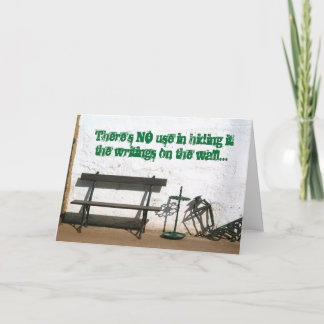 Cartes de prison - Ecriture sur mur