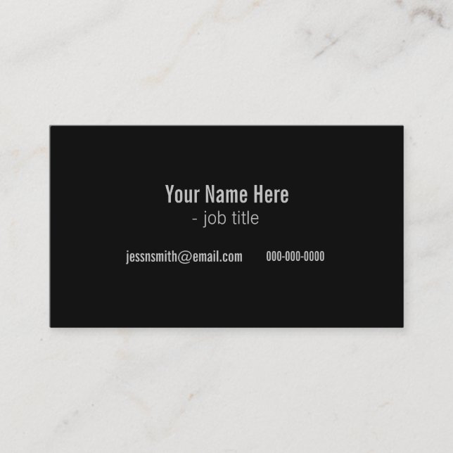 Cartes de profil cool modernes en noir et blanc (Devant)