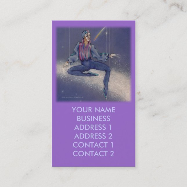 Cartes de profil d'affaires - pantomime cosmique (Devant)