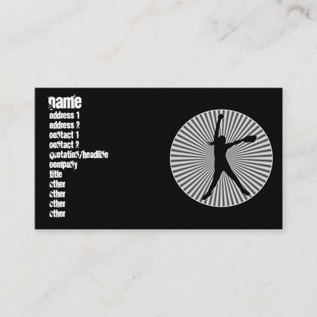 Cartes de profil de broc du base-ball de Fastpitch (Devant)