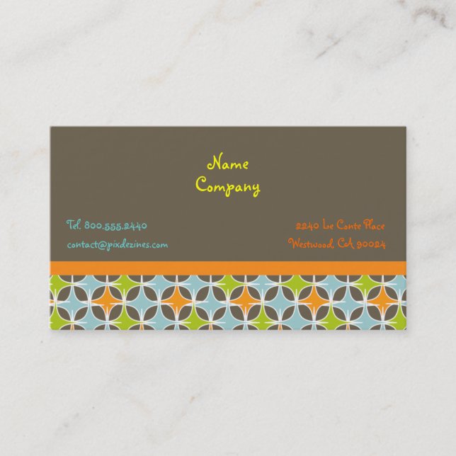 Cartes de profil de conception des étoiles rétro (Devant)