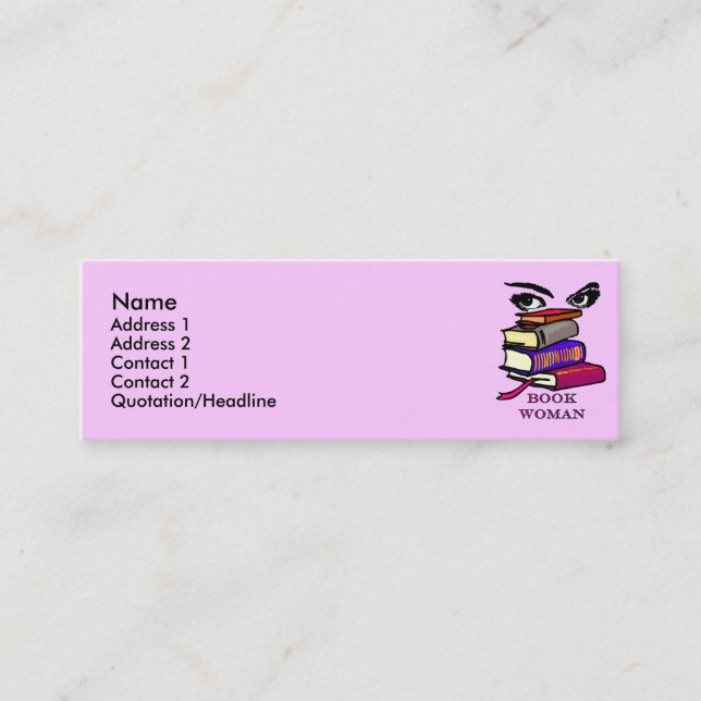 Cartes de profil de femme de livre (Devant)