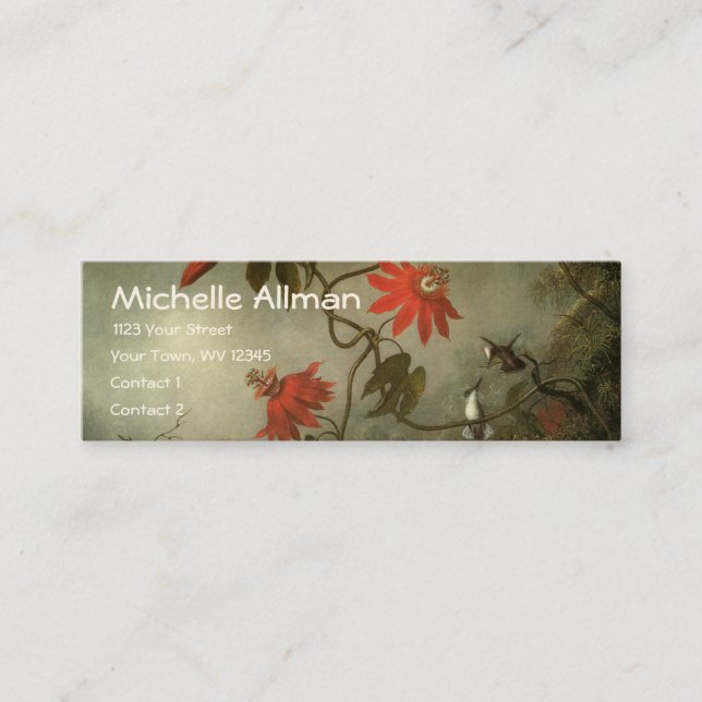 Cartes de profil de fleurs et de colibris de (Devant)