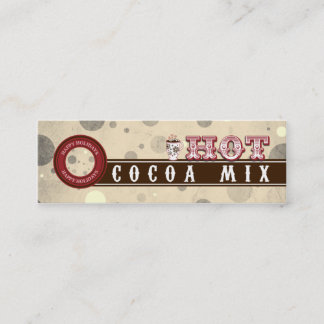Cartes de profil de mélange de cacao chaud