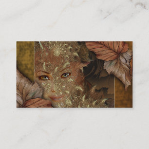 Cartes de profil de nymphe en bois d'automne
