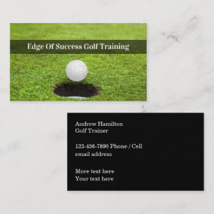 Cartes de profil d'entreprise de formation de golf
