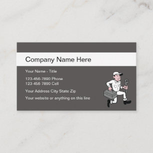 Cartes de profil d'entreprise de plomberie simple
