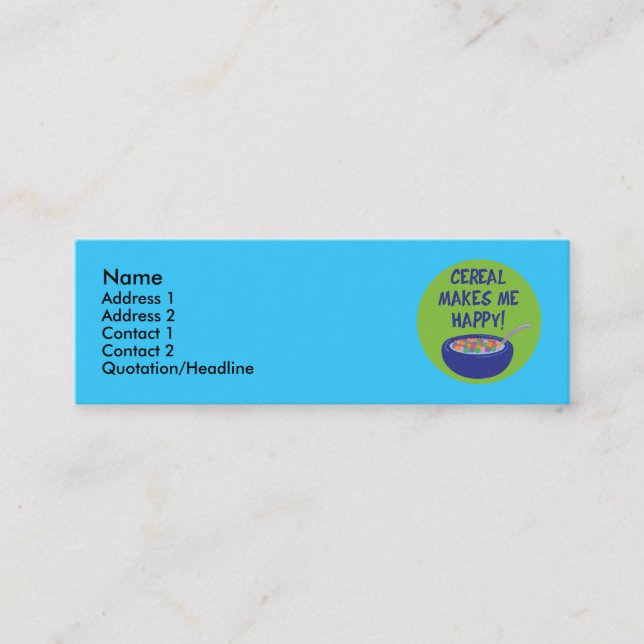 Cartes de profil des céréales (Devant)