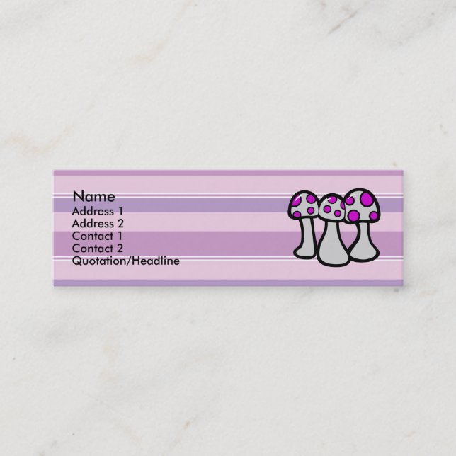 Cartes de profil des champignons de poison (Devant)